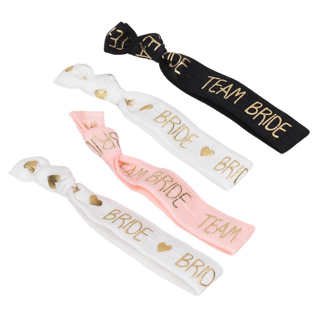 22Pcs Bride Tribe Haargummis Einstellbare Dichtheit Tragbarkeit Brautjungfer Haargummis Polyester für Hochzeit