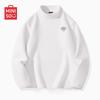Men's Thermal Brushed Fleece Semi-High Collar Long Sleeve Base Layer T-Shirt