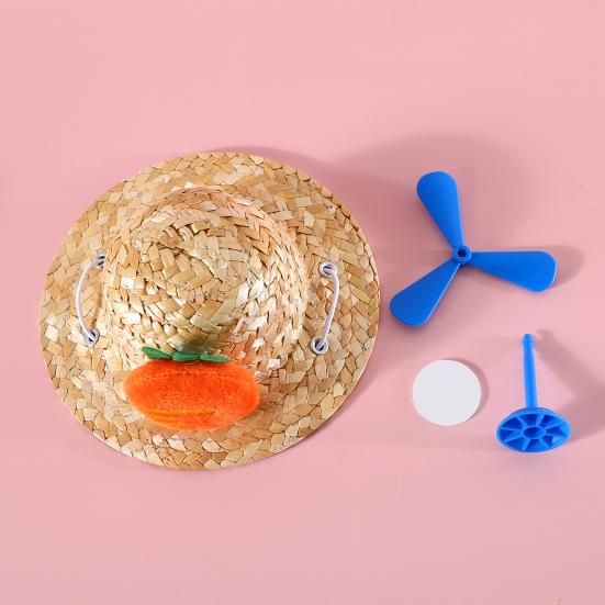 Cute Cartoon Dog Hat with Plush Toy Decoration And Removable Dragonfly for Comfortable And Stylish Pet Photography Props