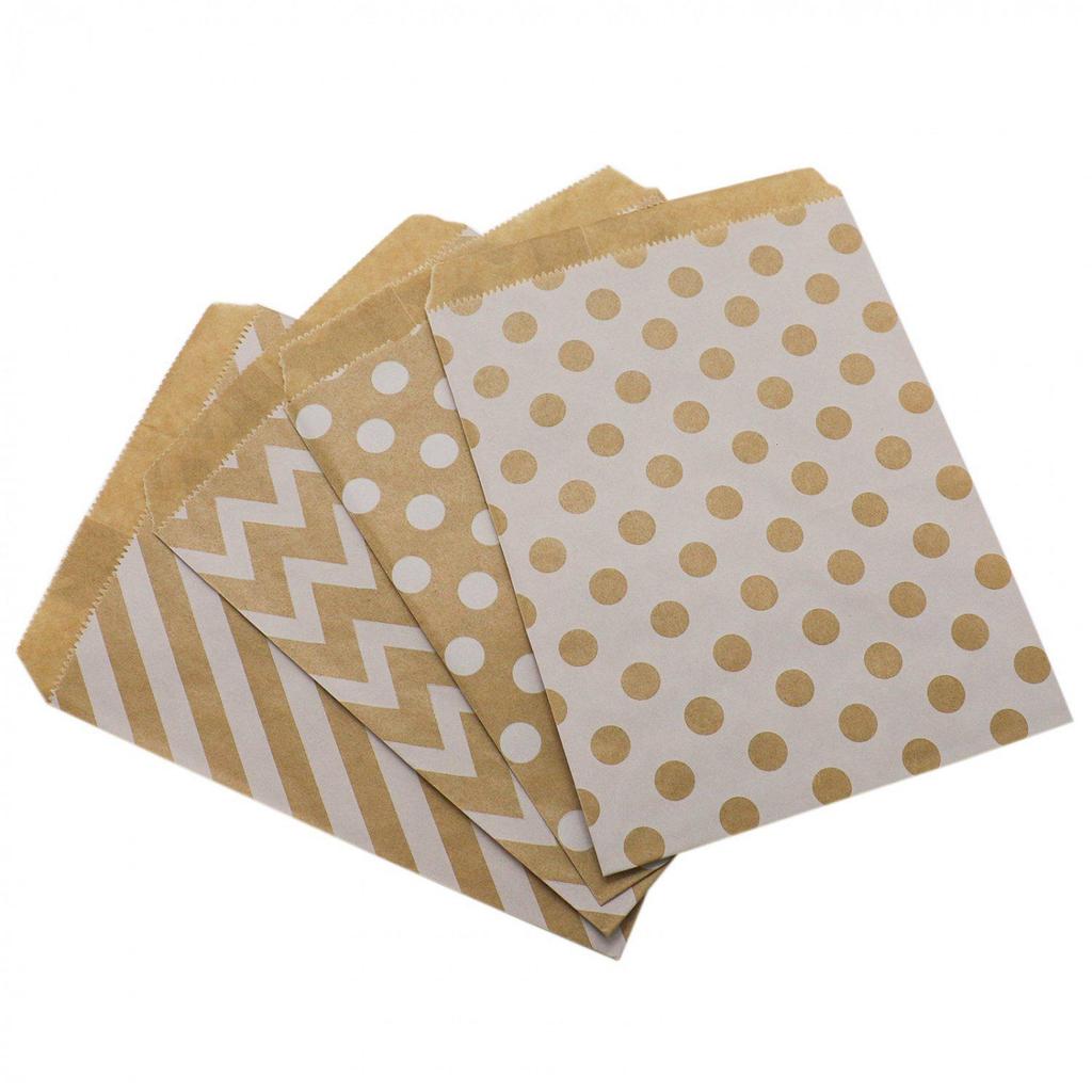 Kraft Paper Snack & Gift Bags, 100-Pack: Perfect for Cookies, Bread & Candy