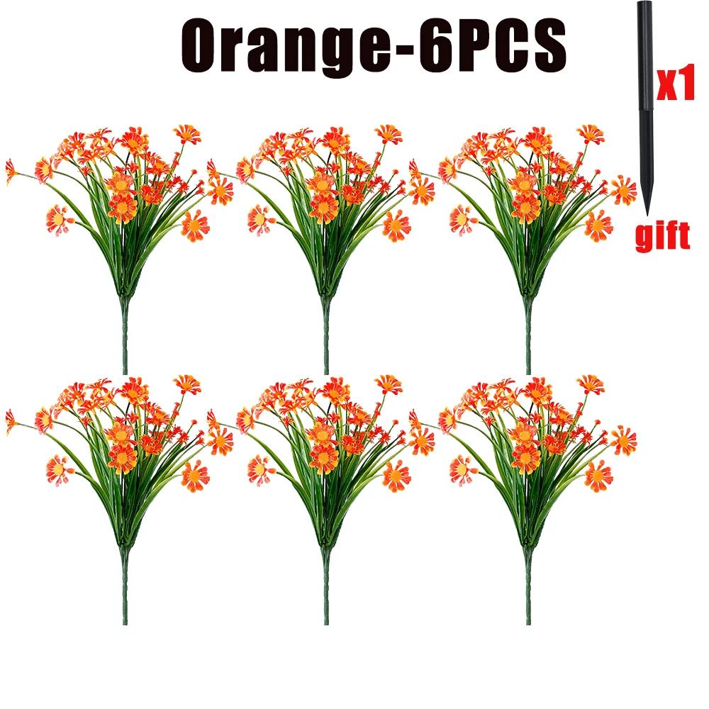 30cm Artificial Flower Daisy Anti-UV Non-fading Plastic Plant Home Decoration Window Outdoor Plastic Flower Wedding Decorations