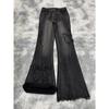 Women's Retro Butterfly Embroidered Low Waist Flared Jeans