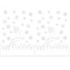 Christmas Window Clings White Elk Clings, Snowy Xmas Tree Windows Stickers, Shop Display Winter Forest Trees Decorations for Party Home Office