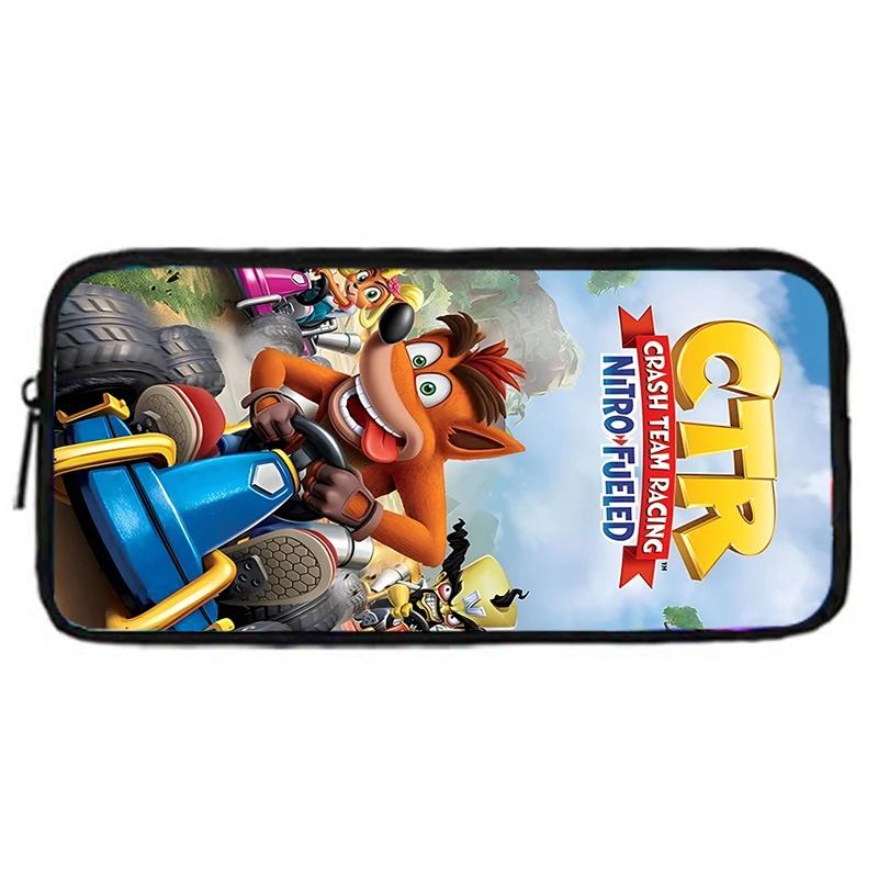 Child Backpacks Cartoon Crashs Bandicoots Shoulder Bag Pencil Case Pupil Large Capacity School Bags For Boys Girls Best Gift