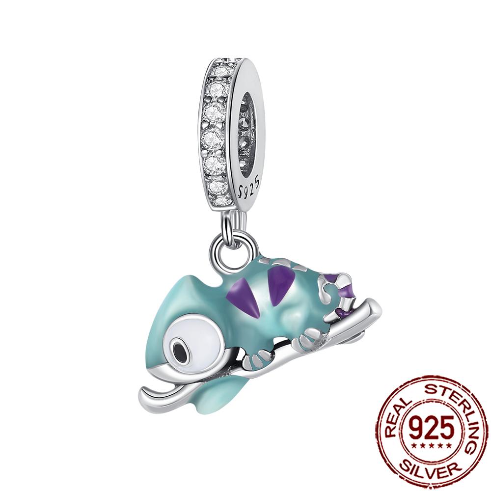 New Charms Copper Cat Dog Flamingo Chameleon Axolotl Animal Beads Fit Bracelet Necklace Women Diy Jewelry