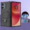 For Moto Edge 50 Fusion Case Cover Motorola Moto Edge 50 Fusion Capas Shockproof Bumper Attraction Adsorption Ring Holder Fundas