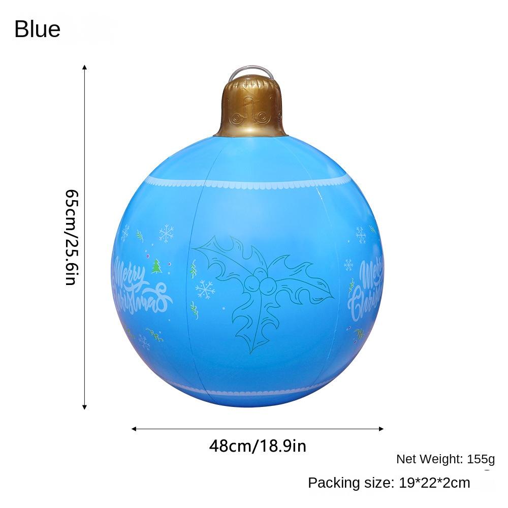 PVC Inflatable Christmas Ball Garden Decoration Lantern Ball Christmas Supplies Toy Atmosphere Ball