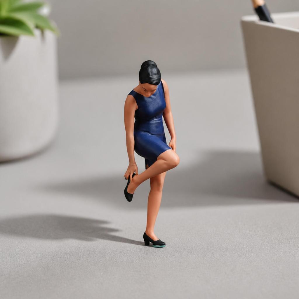 Collectible Resin Figure Compact 1/24 Scale Girl Miniature Figurine Giftable