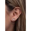 925 Sterling Silver Tiny Crescent Star Model Earrings