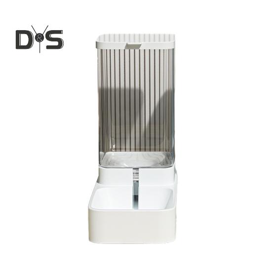 

Автоматическая кормушка для кошек 3,8 л/133,7 унций, фонтанчик для воды для домашних животных, 4,6-фунтовая кормушка для кошек/собак, большая емкость для корма для домашних животных, диспенсер для воды для собак и кошек B