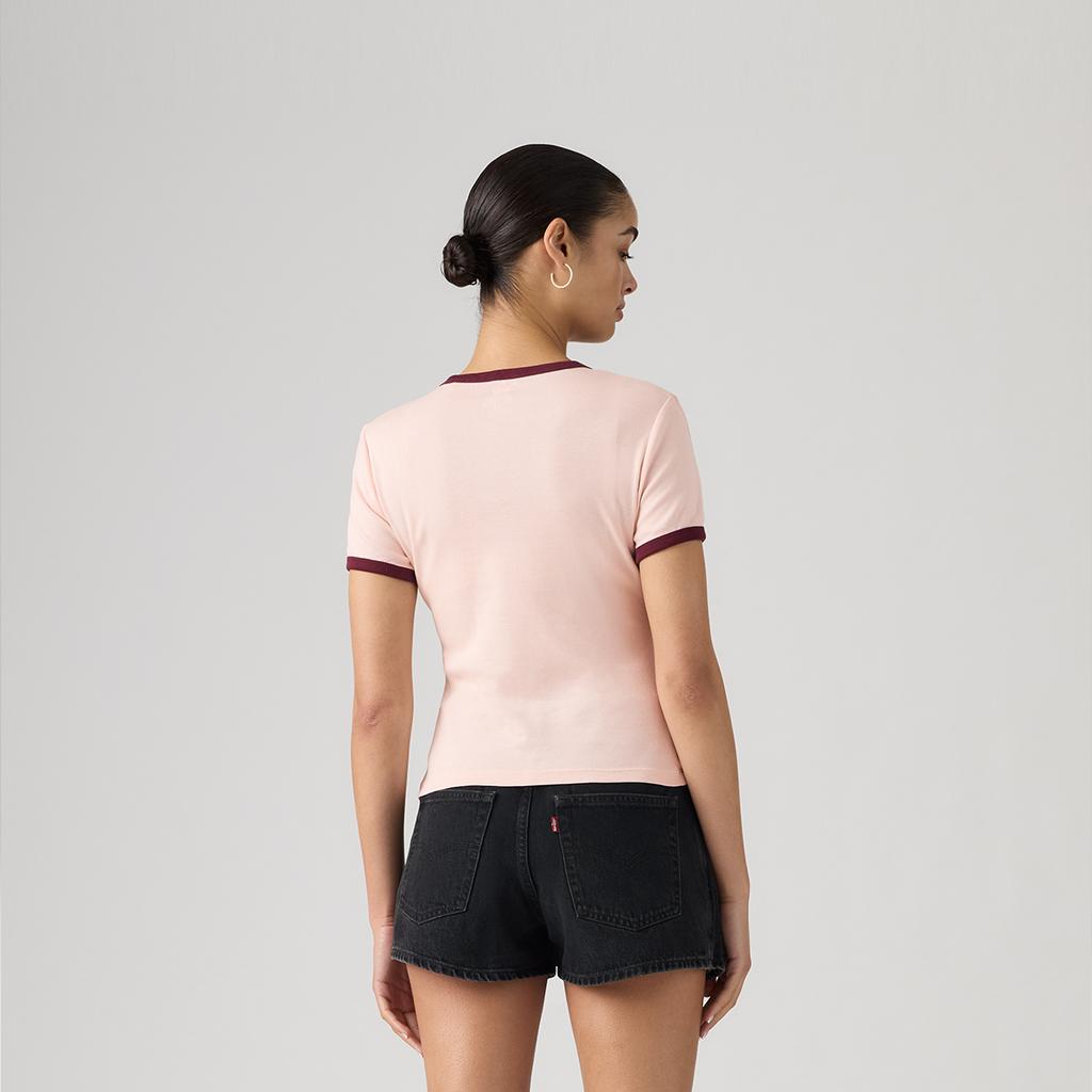 Levis Slim American Vintage Casual Fitted Short Sleeve T-Shirt Women tops A3519-0064