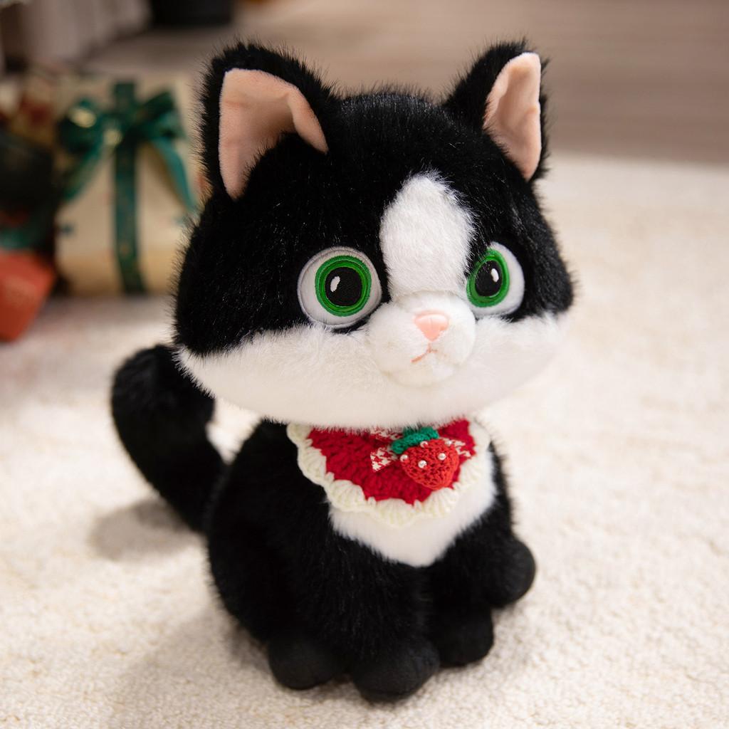 Devon Rex Bib Cat Animal Plush Toy Cartoon Stuffed Dolls Decoration Gift Kids