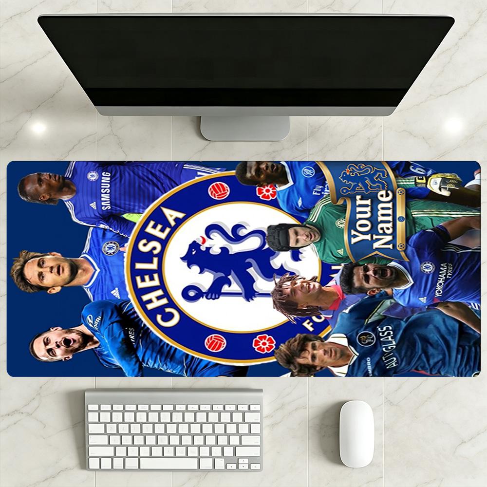 Chelsea Fc Football Player Personalized Text Mouse Pad Keyboard Mat Desktop Mouse Pad Non-Slip Rubber Base Perfect Gift for Gamers And Professionals