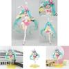 Hatsune Miku Figure Rabbit Ears Spring Ver. Pink Pvc Ornament Gift Collectible 23cm