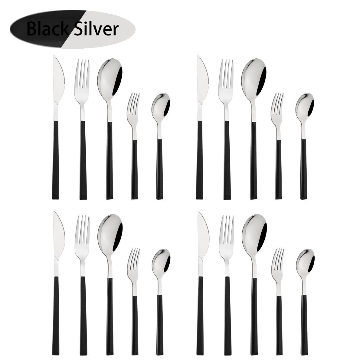 

Набор столовых приборов из 20 предметов с имитацией деревянной ручки. Нож, десертная вилка, ложка. Набор посуды. Креативная золотая посуда. Столовые приборы из нержавеющей стали.