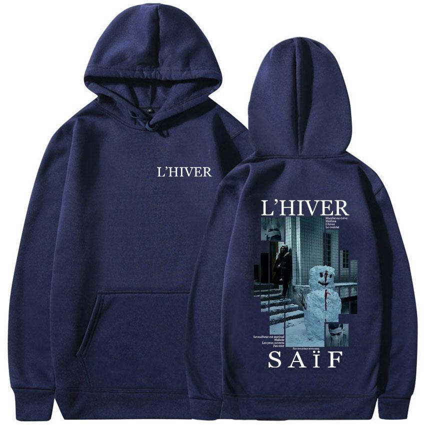 

Реп-виконавець L HIVER Saif альбом новий худі чоловічий жіночий хіп-хоп світшот осінь/зима стрітвеар S