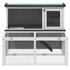Clapier - Maison Exclusive - Gris - Bois de pin massif - 2 niveaux avec plateau extractible