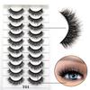 10 Pairs Eyelashes Natural Long 3D Mink Lashes Fluffy Volume Mink False Eyelashes Cruelty Free Wispy Lashes Makeup