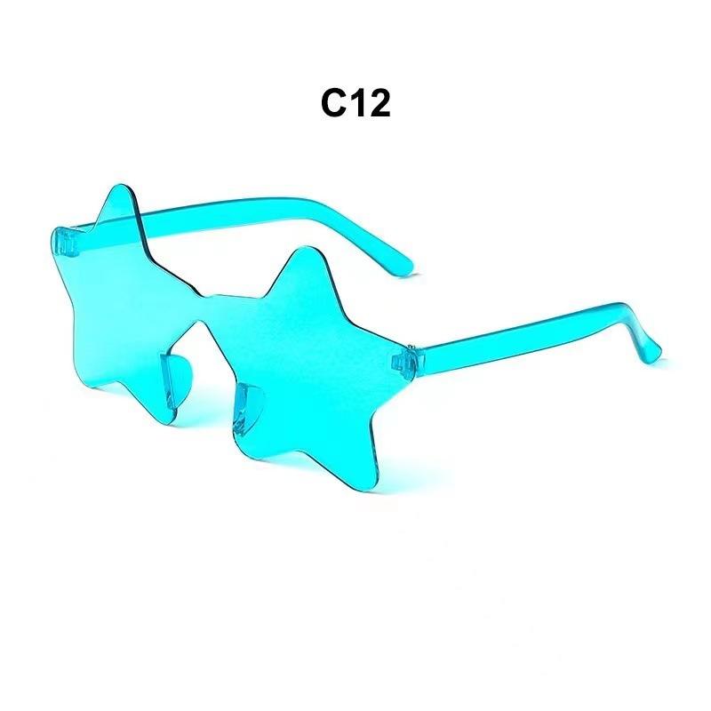 New Borderless Five-Pointed Star Sunglasses Women'S Brand Designer Candy Color Sun Glasses Men'S Outdoor Hip-Hop Eyewear Uv400