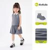 Dudujia Girls' Summer Academy Style Two-Piece Set