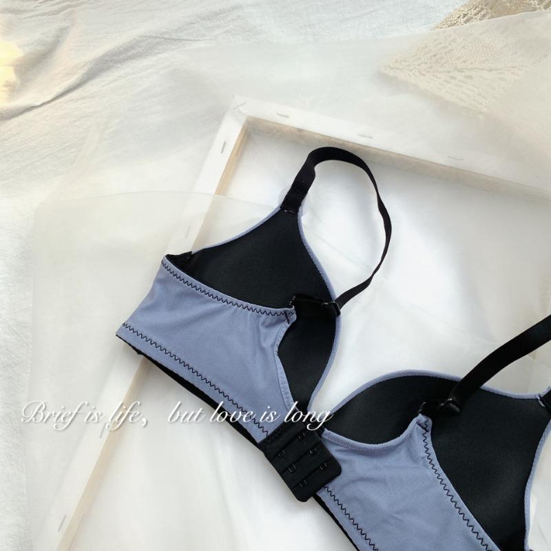 Seamless Wireless Push Up Bra Ribbed Invisible Bra For Women