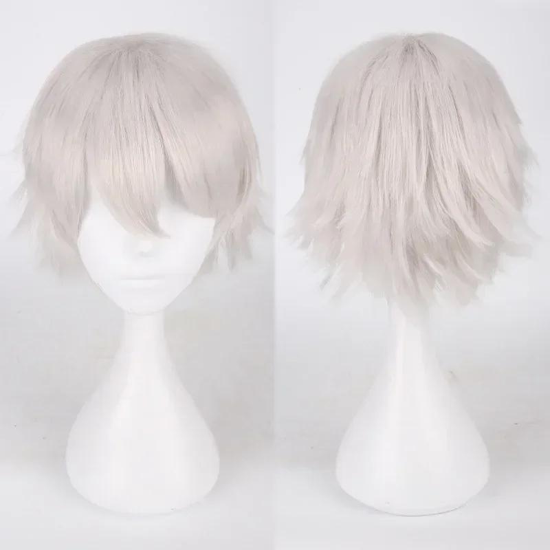 Anime Mystic Messenger 707 Cosplay Synthetic Wig Short Red Orange Heat Resistant Hair Cosplay Wigs