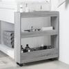 Narrow 3-storey Bathroom Storage Cart, Sofa Side Storage Shelf, Hallway Shelf, 60x18x70cm