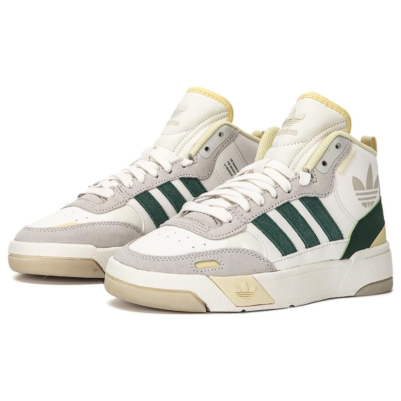 Adidas Originals Post Up Comfortable Mid-Top Skate Shoes Unisex Skate Shoes White Green Yellow GV9318