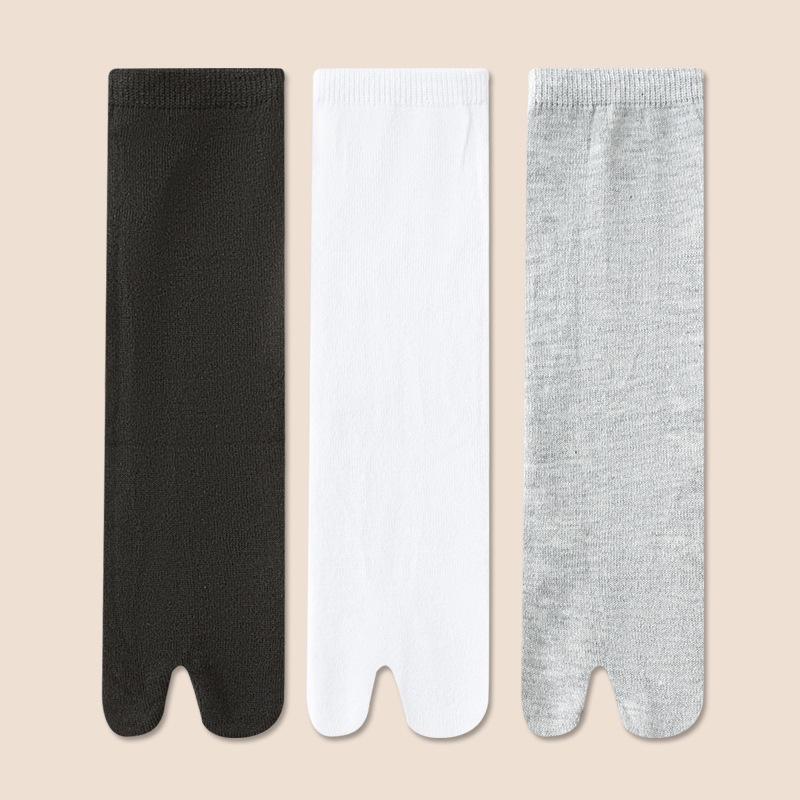 Women's Velvet Mid-Calf Flip-Flop Socks - Summer Thin Split-Toe Design