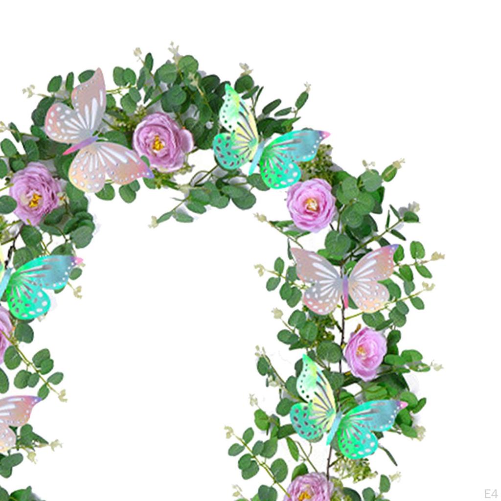 180cm Künstliche Eukalyptus-Blumengirlande mit , für Zimmer Zuhause Zeremonie Hochzeitsdekoration