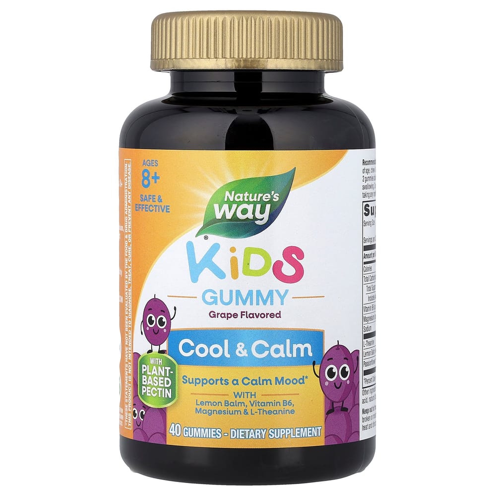 

Nature s Way Kids Cool, Calm & Collected Grape Gummies for Ages 8+, 40 Count 40 pcs - 1 ea