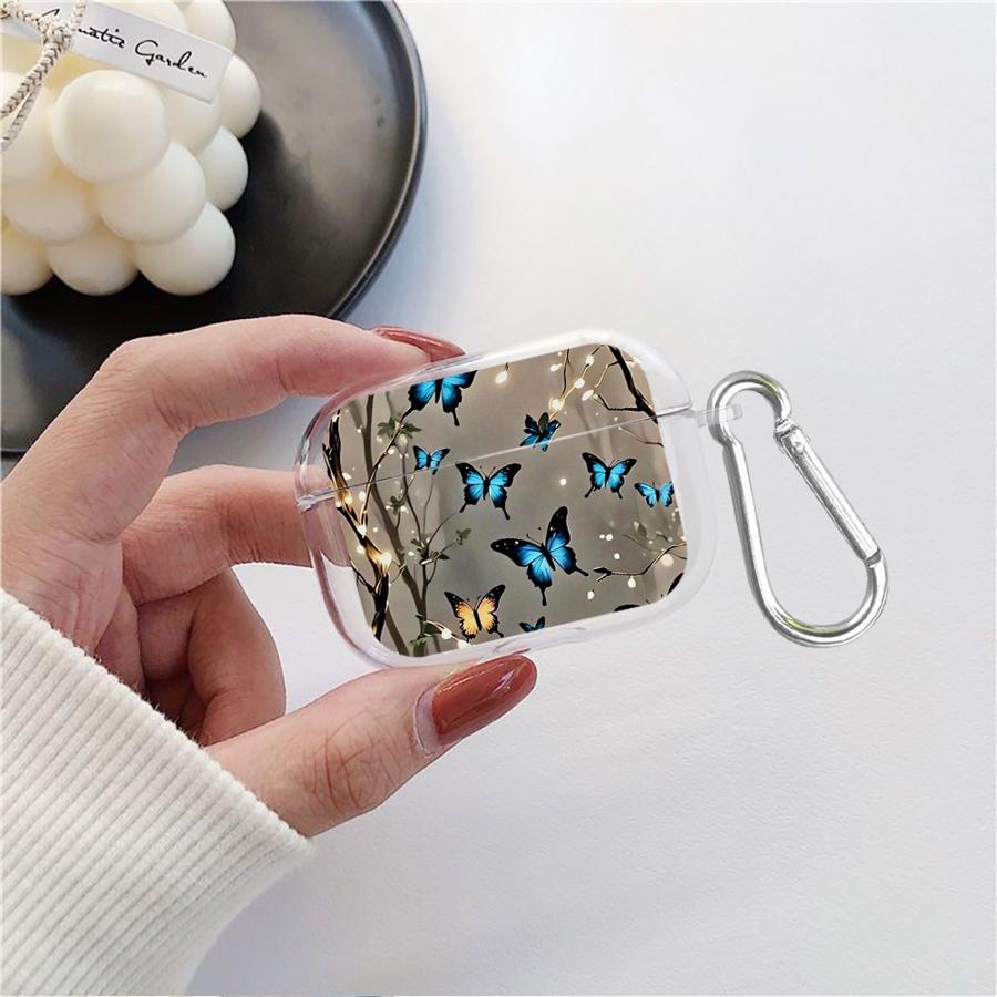 

Cartoon Butterfly Pattern Clear Earphone Cases Cover Case For Airpods 2 1 4 Pro2 Pro 3 Pro3 Airpods 2