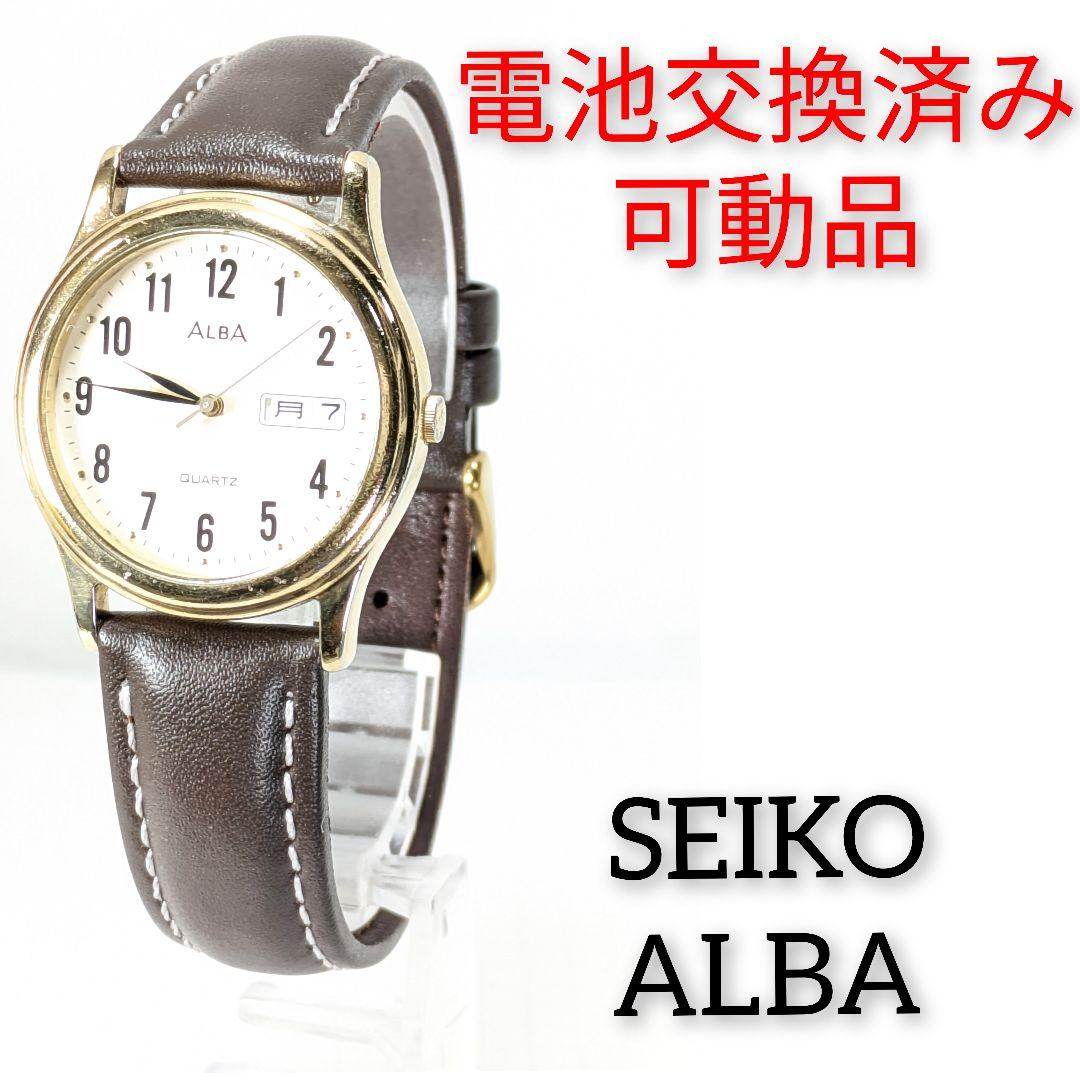 

[USED] SEIKO ALBA Men s Watch W-77, Battery Strap Replaced, Working