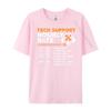 Tech Support Hourly Rate It Engineer Tech Computer Geek Printed Tshirt Short Sleeve Tshirt Figures
