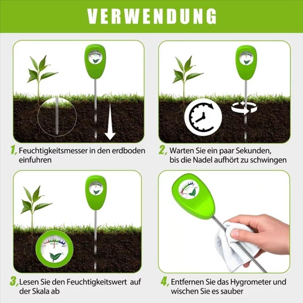 Temperature Tester Soil Moisture Meter No Battery Hygrometer Dial  Gardening Tool