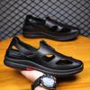 Summer New Sandals Fashion Trend Leather Shoes Baotou Beach Shoes Breathable Hollow Hole Shoes Men's Leather Shoes