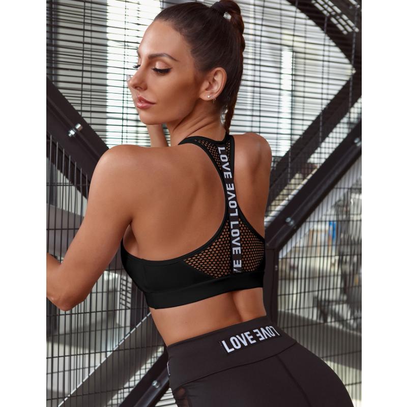 

Бесшовный спортивный бюстгальтер без косточек для женщин, йоги, спортзала, бега, дышащий, с вырезами, с поддержкой пуш-ап и Y-образной спиной, фитнес-топ, летняя одежда для активного отдыха L чёрный