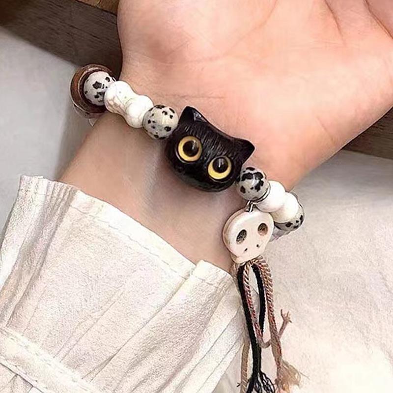 

Новинка 2024 года, необычные браслеты с кошачьим черепом, женские милые крутые дизайнерские браслеты Spice Girls, премиальный браслет для вечеринок, ювелирные изделия, подарок