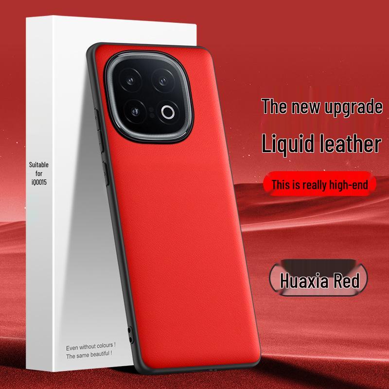 Flüssige Lederhülle für iQOO 15 mit präzisem Objektivausschnitt