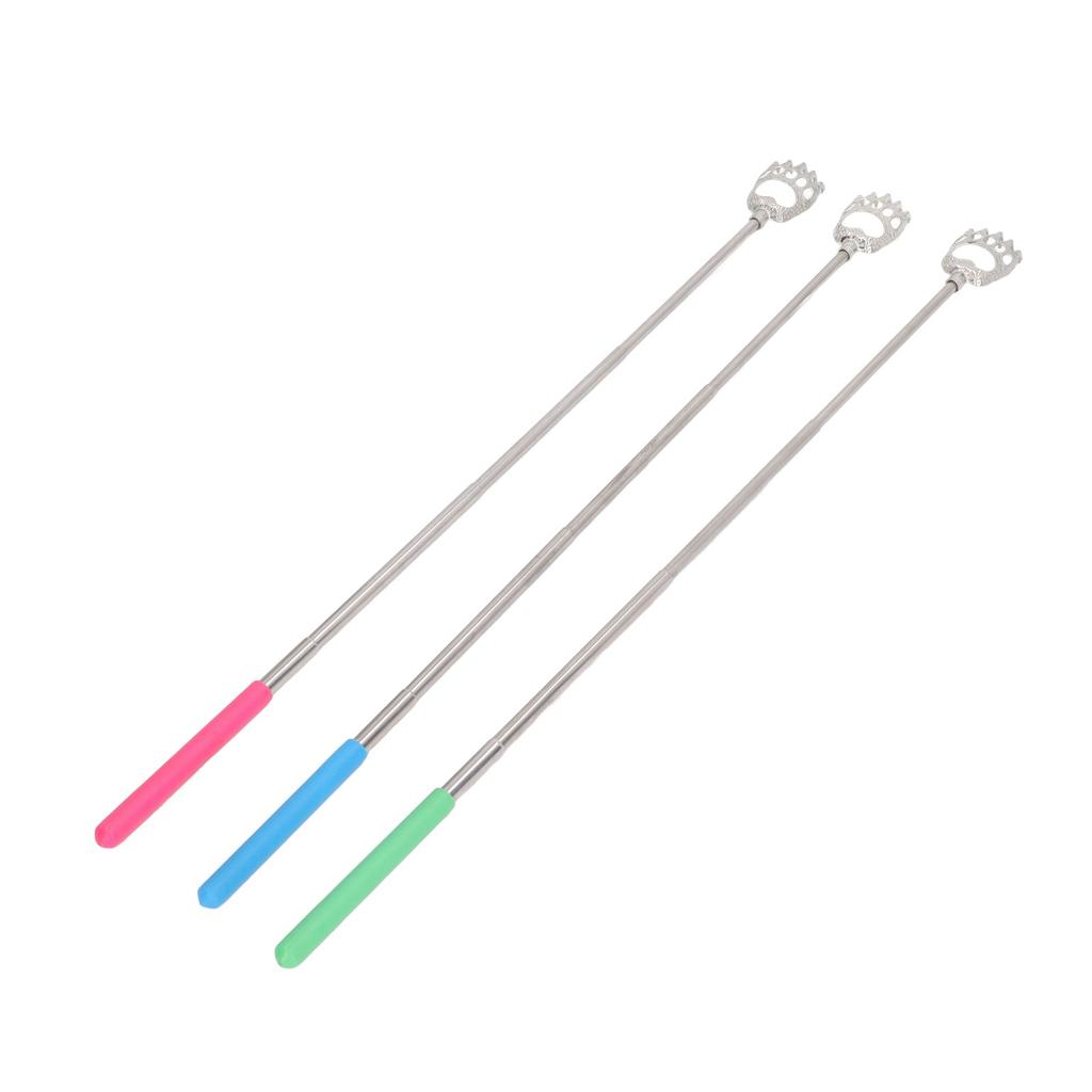 5 Pcs Portable Retractable Itch Scratcher Stainless Steel Retractable Back Scratcher for Home Random Color