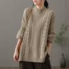Plus Size Women's Autumn Winter Knitted Sweater Loose Half Turtleneck Loose Bottoming Shirt Pullovers