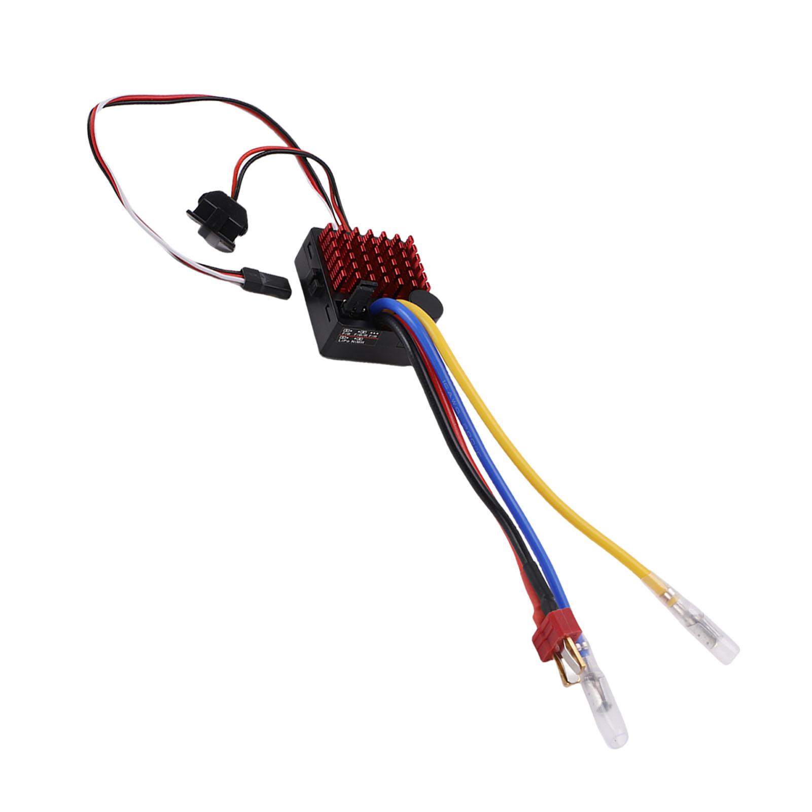 

60A Brushed Electronic Speed Controller Water Proof ESC for Car Boat Model Compatible with 540 550 750 Motor 6V3A BEC