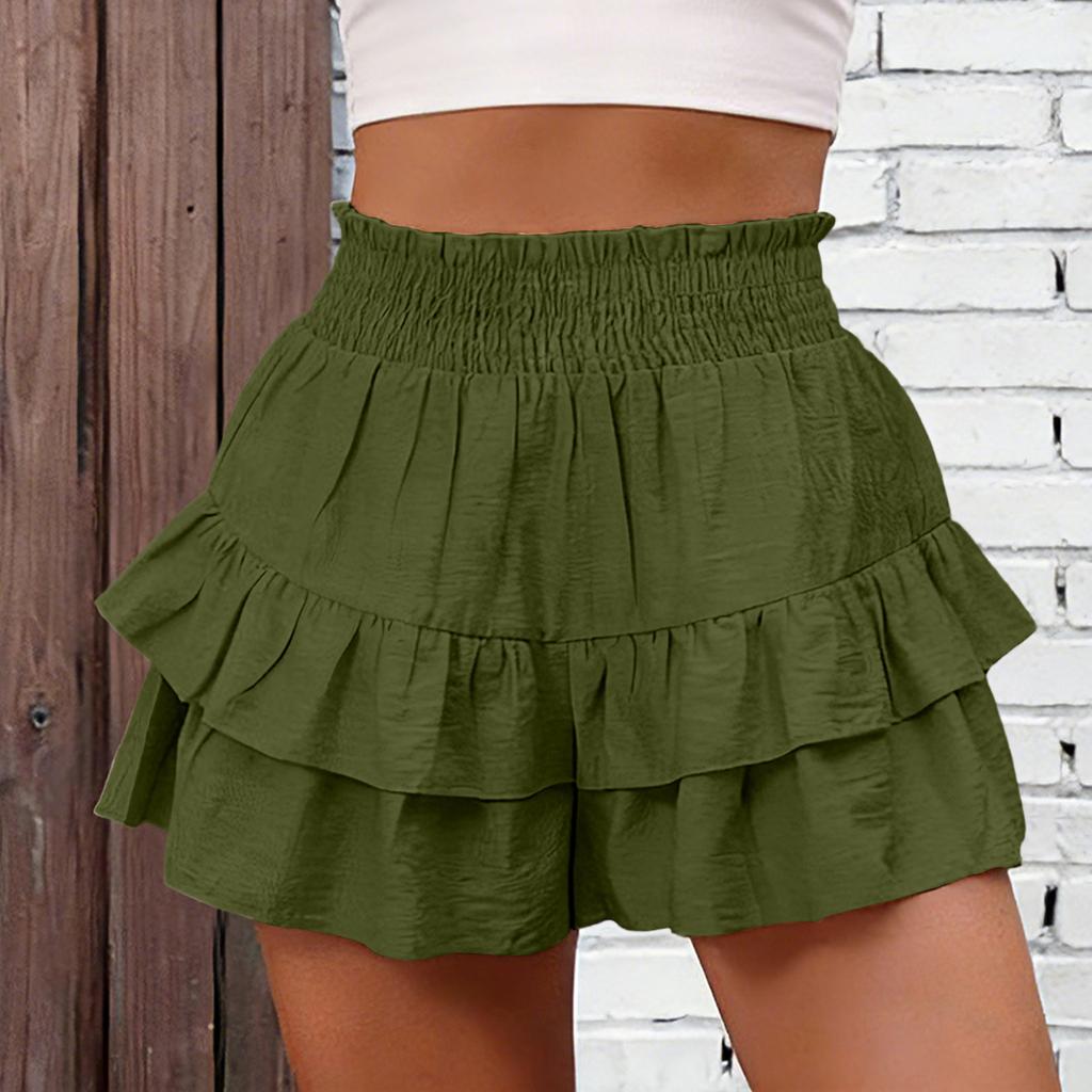 Women's Shorts Casual Summer Color Beach Loose Pocket Short Skirt Pants