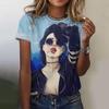 Women's T-Shirts Cartoon Characters Print Harajuku Vintage Short Sleeve O Neck Funny Top