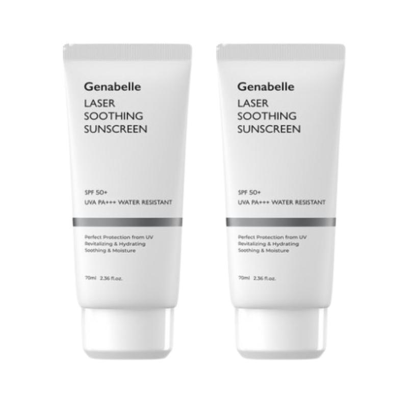 Genabelle Laser Soothing Sunscreen SPF50+ PA+++ 70ml – Hybrid UV Protection Calming Moisturizing Sun Cream for Sensitive Skin