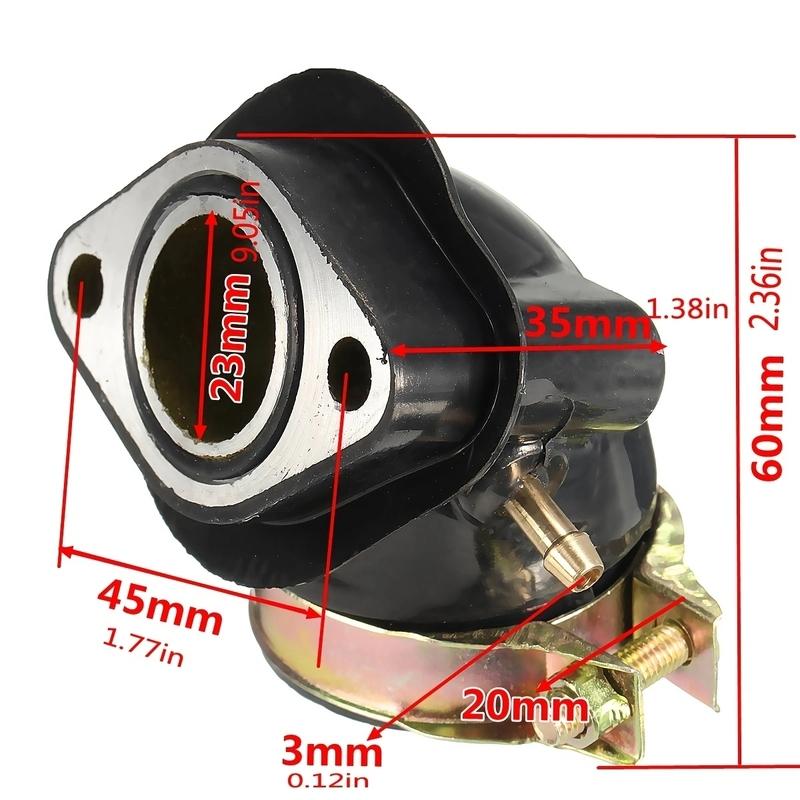Rubber 157QMJ 152QMI Carburetor Intake Carb Manifold Pipe Clamp Set for GY6 125cc 150cc Engine Scooter Moped ATV Go Kart