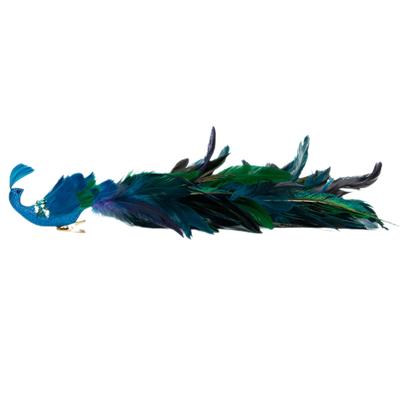 1pcs Long Tail Hanging Ornament Lifelike Bird Christmas Decor Glitter Foam Clip For Tree Home Party