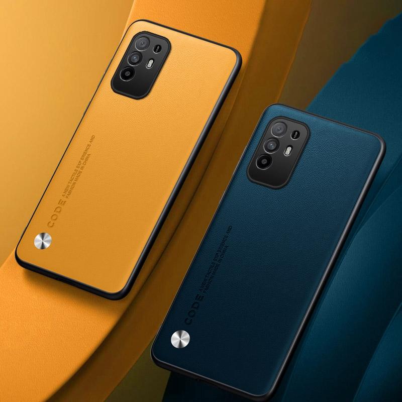 Luxury PU Leather Case For OPPO Reno 5Z Reno5 Z A94 5G Back Cover Matte Silicone Phone Case For OPPO A95 5G F19 Pro Plus Reno5Z