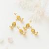 20pcs/lot 14K 18K Gold Color Shell Shape Necklace Calotte Cover Beads With Hook End Crimp Beads For DIY Jewelry Making Supplies