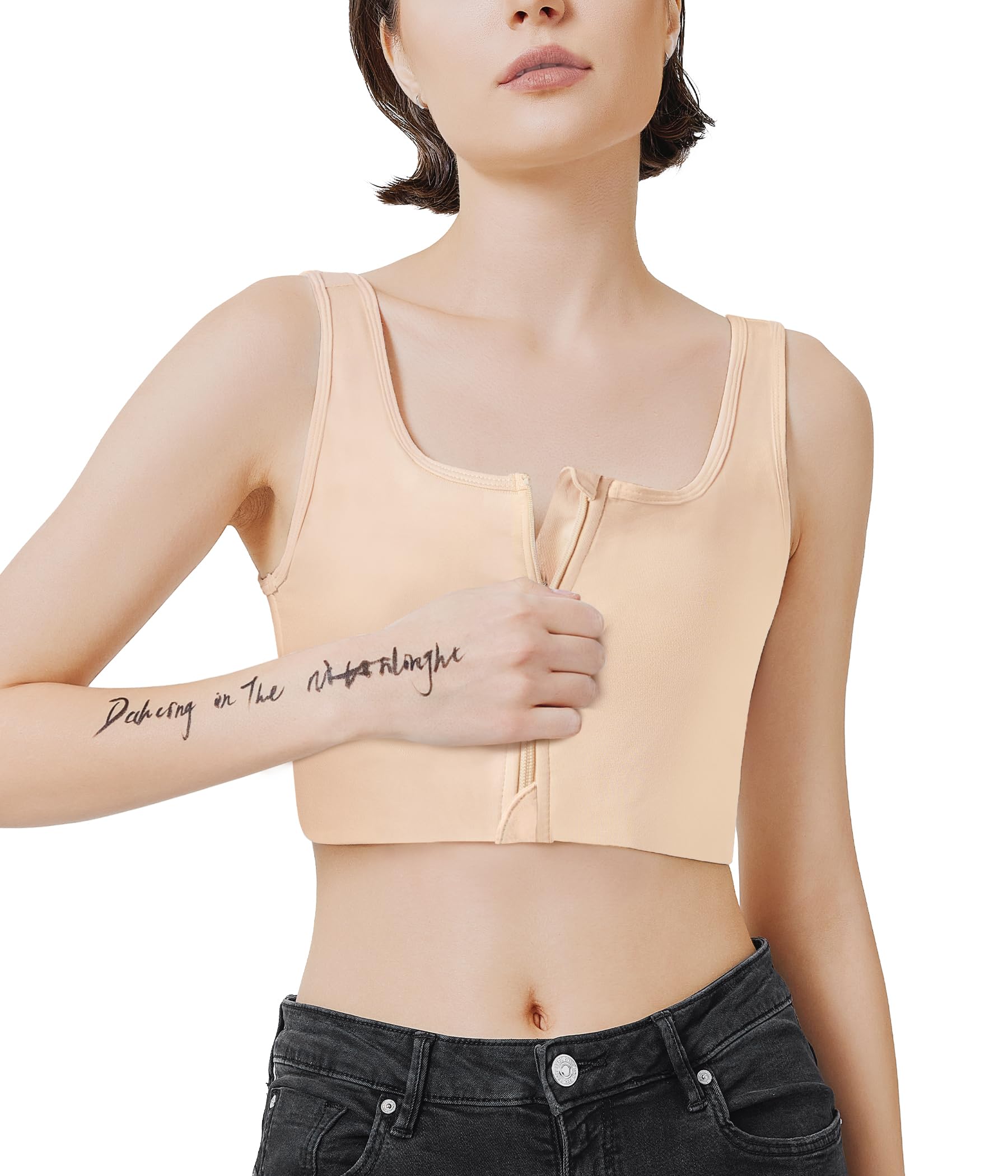 

CtriLady Sports Стабильный и Майка Кимоно Японский Стиль Бюстгальтер Женский Бюстгальтер для Уменьшения Груди, Меньший, Топ, Формирующее Белье, Топ, Нижнее Белье, (Бежевый, L) бежевый